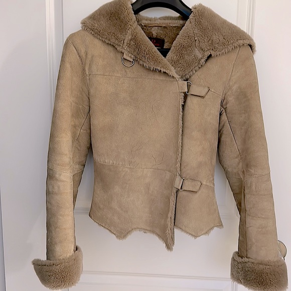 ❤️Danier Suede Leather Jacket with Hoodie - Picture 1 of 8